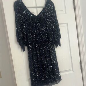 Navy Sequin Dress